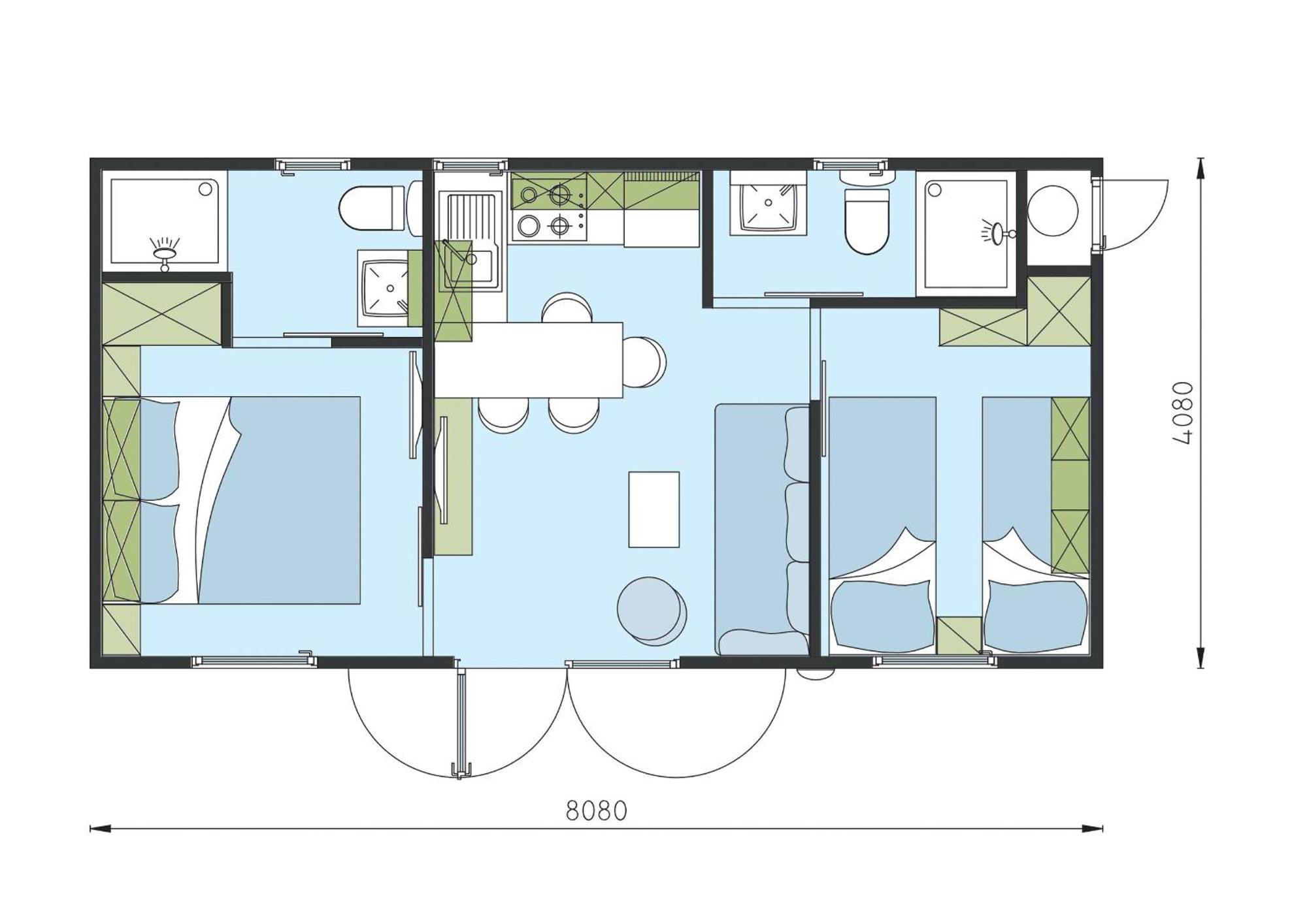 Eurocamp Mobile Homes At Fkk Naturist Campsite Ulika Porec Bilik gambar